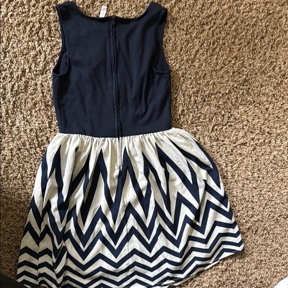 Xhilaration Blue Fit and Flare Mini Dress Sleeveless - Picture 6 of 8